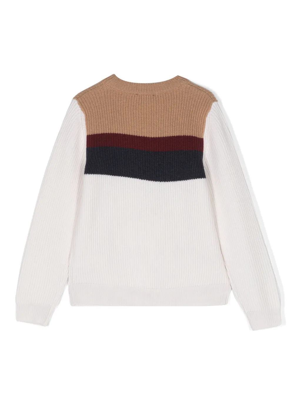 Fay Logo Intarsia-knit Jumper In White