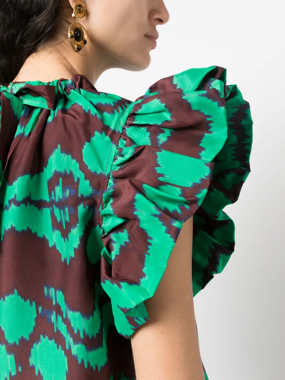 Ulla Johnson Zijden blouse Groen