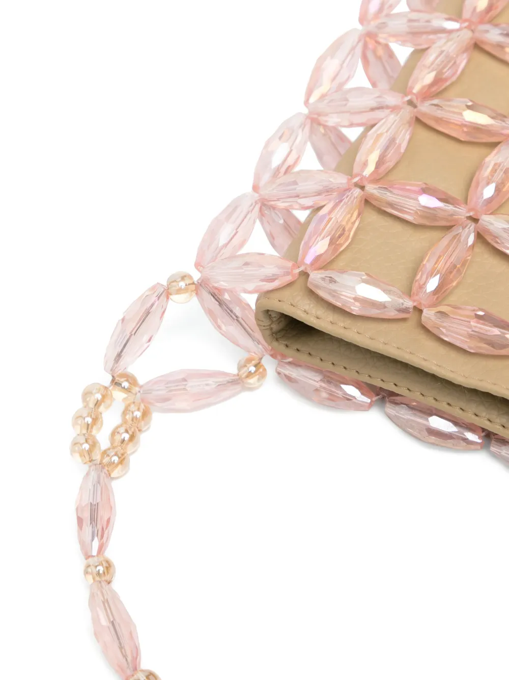 Shop 0711 Liv Bead-embellished Shoulder Bag In Pink