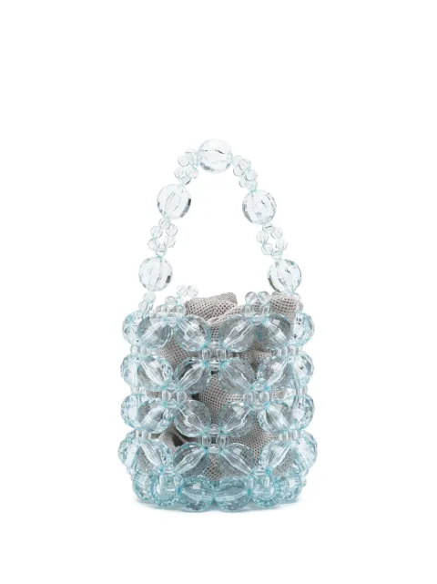 0711 Celeste bead-embellished tote bag