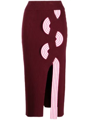 Ellie silk midi online skirt