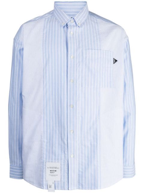 Musium Div. pinstripe-pattern long-sleeve shirt