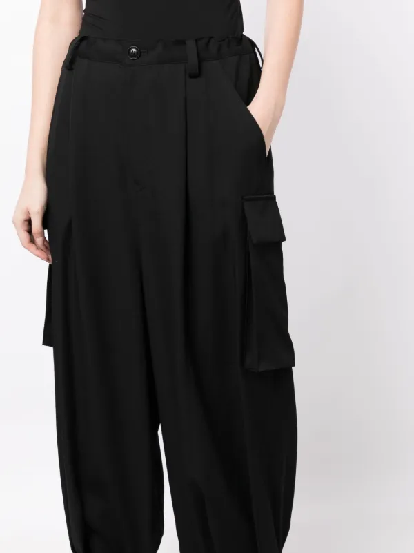 Yohji Yamamoto Drop Crotch Trousers | Black | FARFETCH CA
