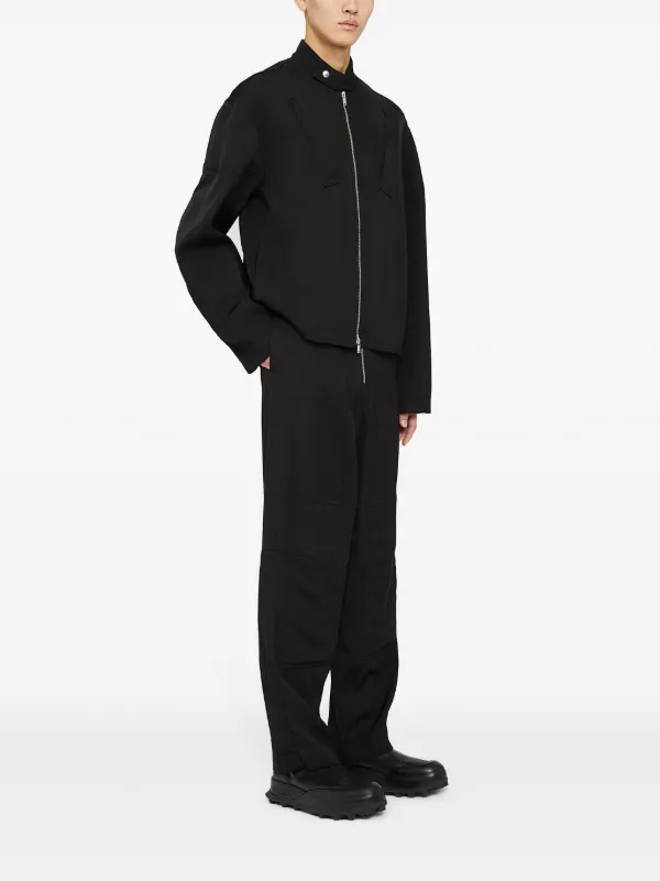 jil sander ライダースブルゾン　ジップアップ Jil Sander ジップアップ ライダースジャケット | ブラック