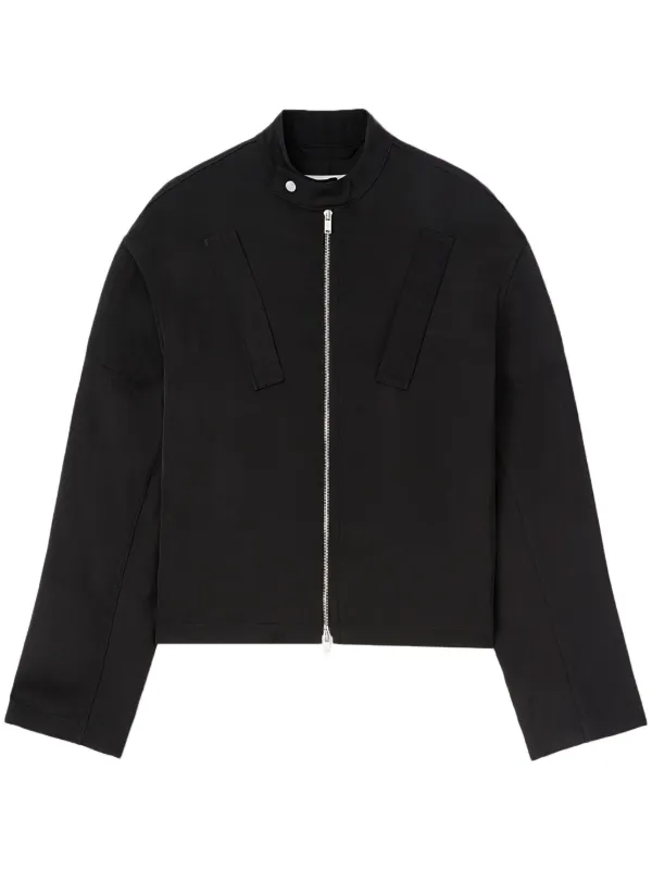 jil sander ライダースブルゾン　ジップアップ Jil Sander ジップアップ ライダースジャケット | ブラック
