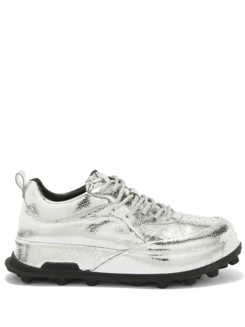 Jil Sander metallic-effect leather sneakers 