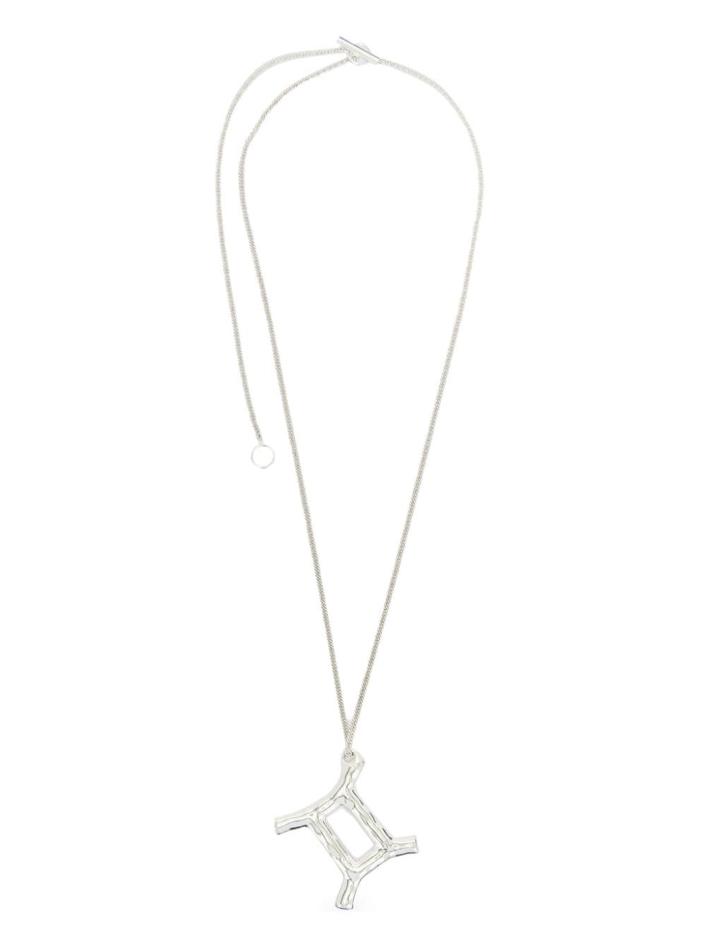 Jil Sander Zodiac-pendant Chain Necklace In Silver