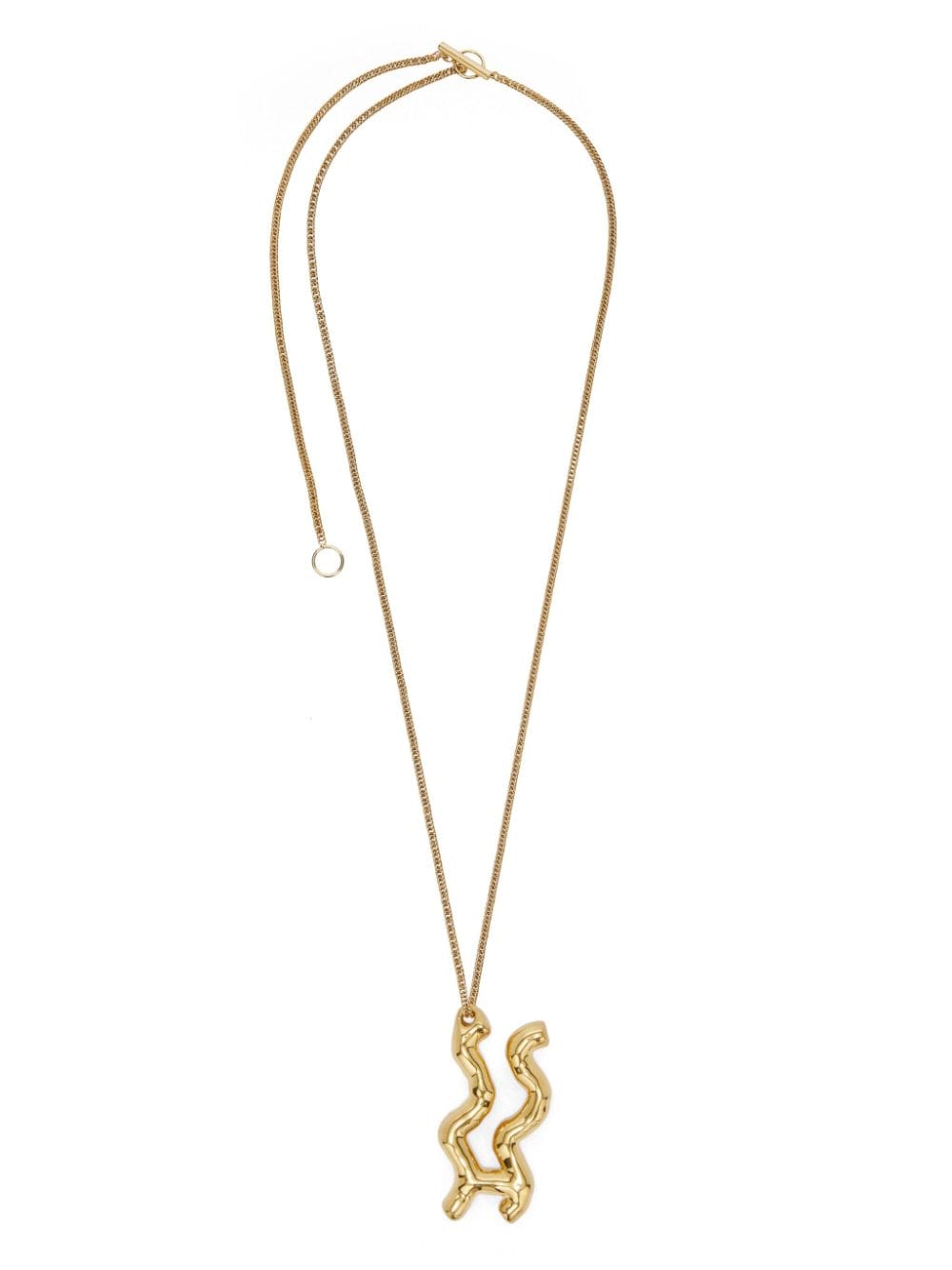Jil Sander Zodiac-sign Pendant Necklace In Gold