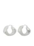 Jil Sander irregular-shape brass hoop earrings - Silver
