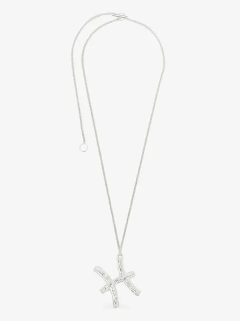 Jil Sander zodiac-pendant silver necklace