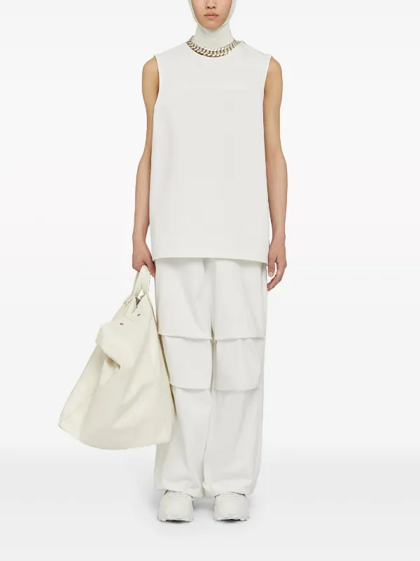 ジルサンダー　テーパードパンツ　ホワイト Jil Sander テーパードパンツ | ホワイト | FARFETCH JP