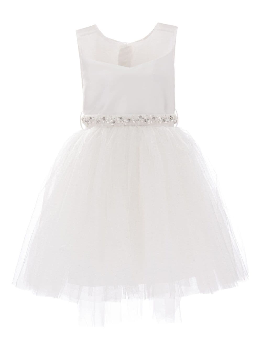 Tulleen Kids' Sabrina Tulle Dress In White