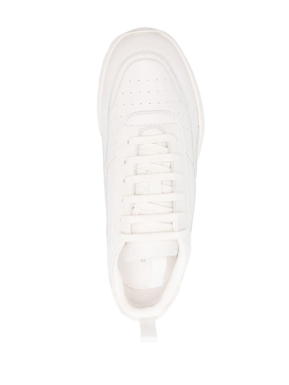 Shop Common Projects Track 90 Leather Sneakers In White
