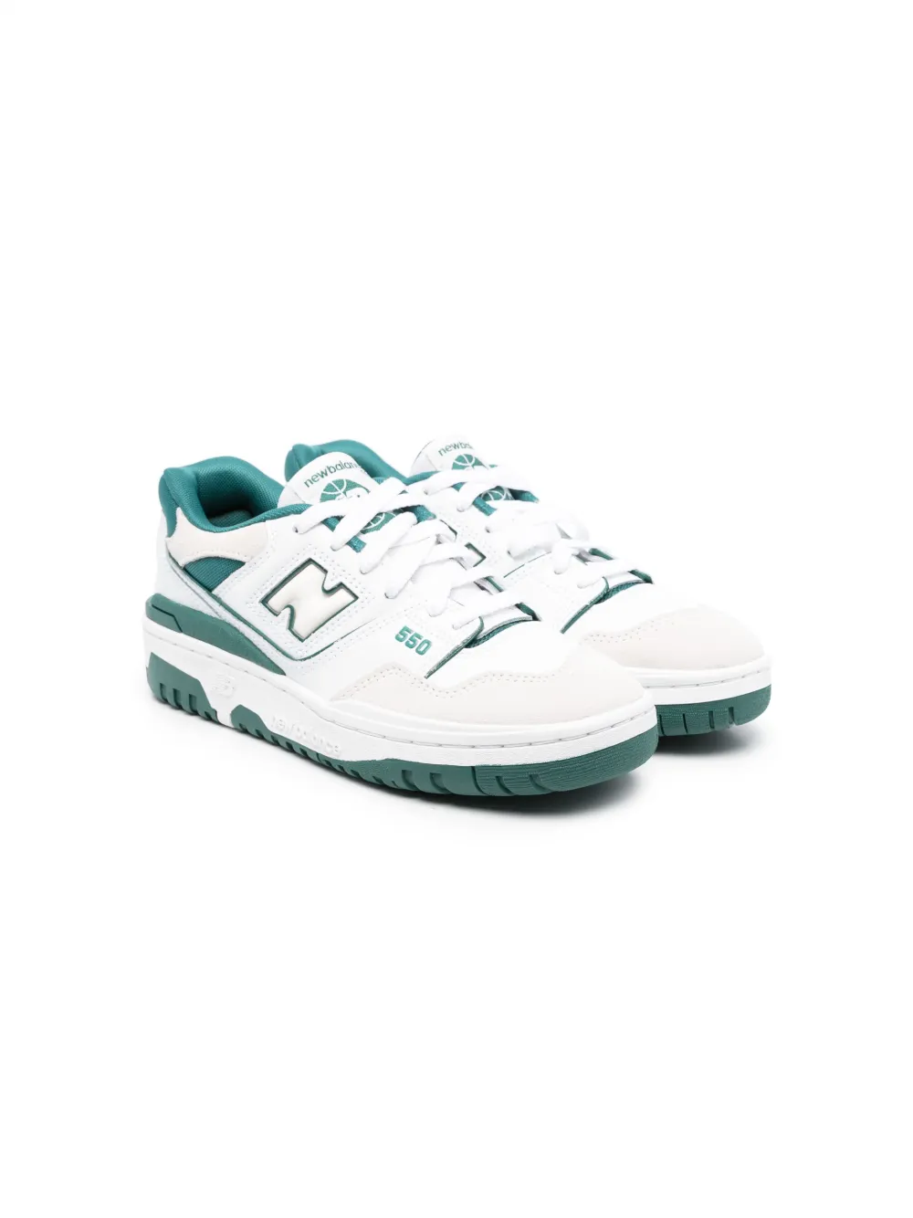 New Balance Kids 550 two-tone Leather Sneakers - Farfetch