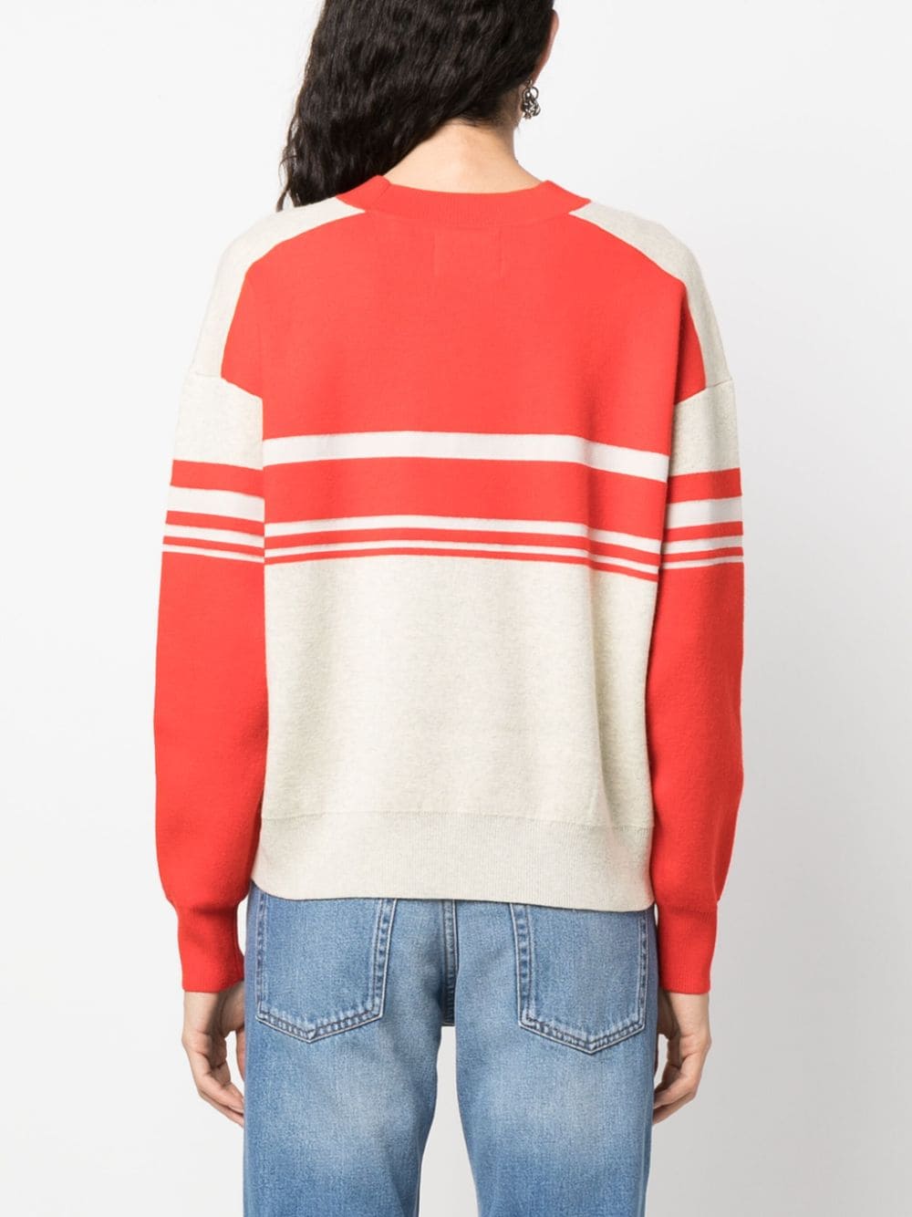 Shop Marant Etoile Callie Intarsia-knit Logo Jumper In Orange