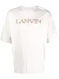 Lanvin logo-embroidered cotton T-shirt - Grey