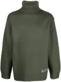 A.P.C. Edward logo-intarsia wool jumper - Green