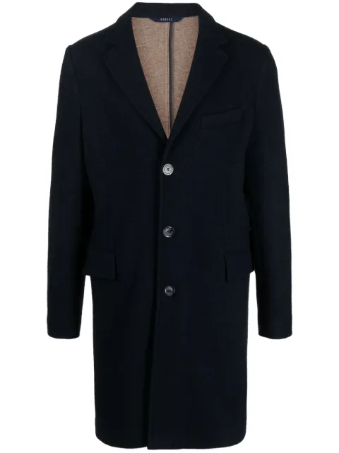 Fedeli single-breasted cashmere coat