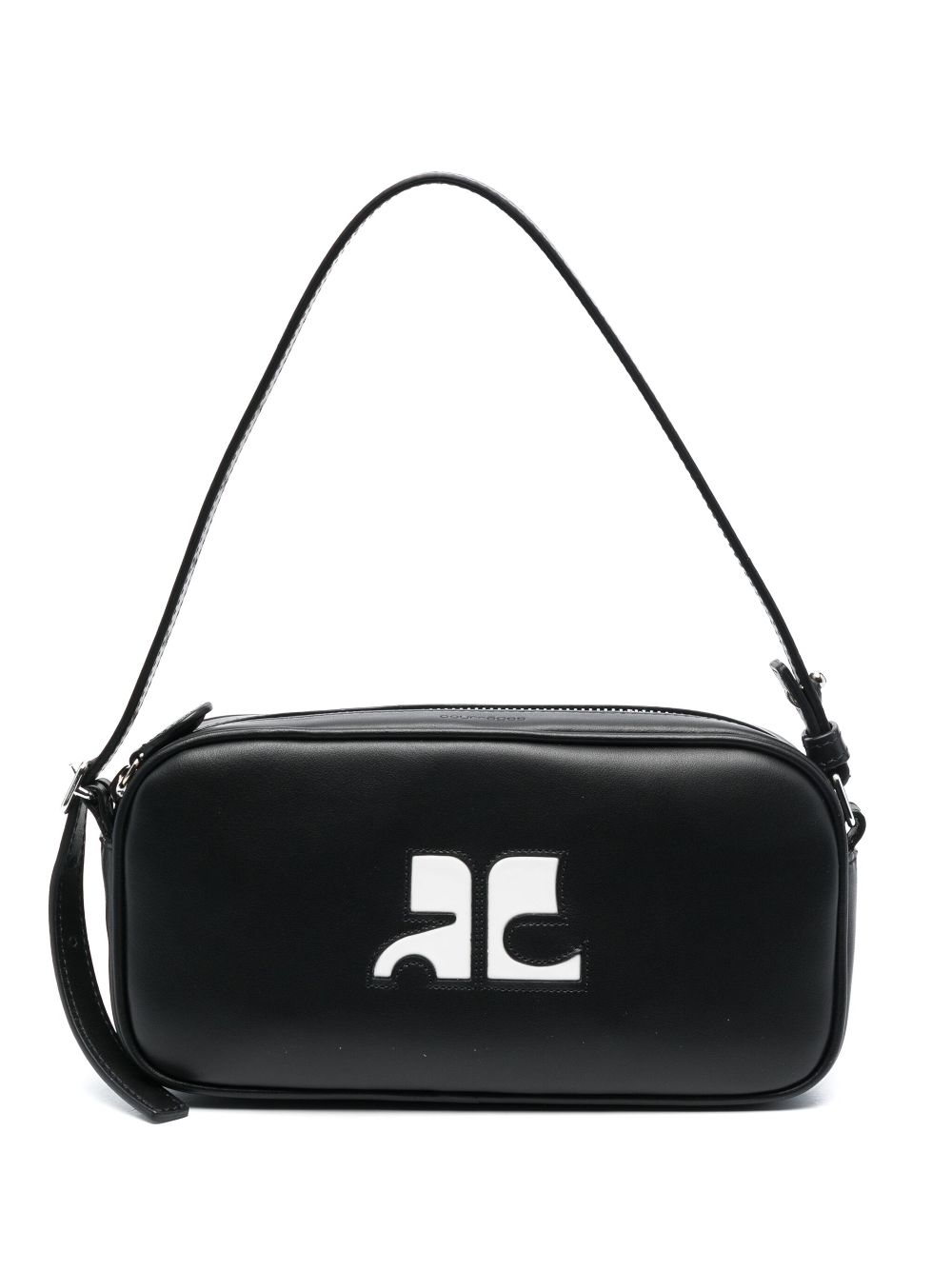 Courrèges Camera leather shoulder bag - Black