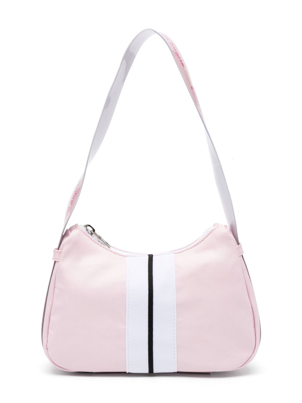 Palm Angels Kids logo-jacquard strap shoulder bag - Pink