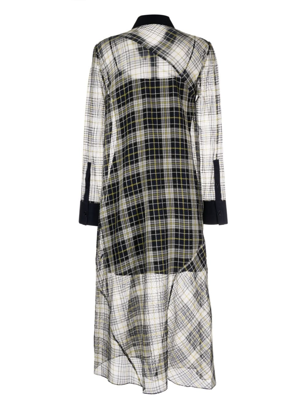 Image 2 of Ports 1961 semi-sheer checkered maxi dress