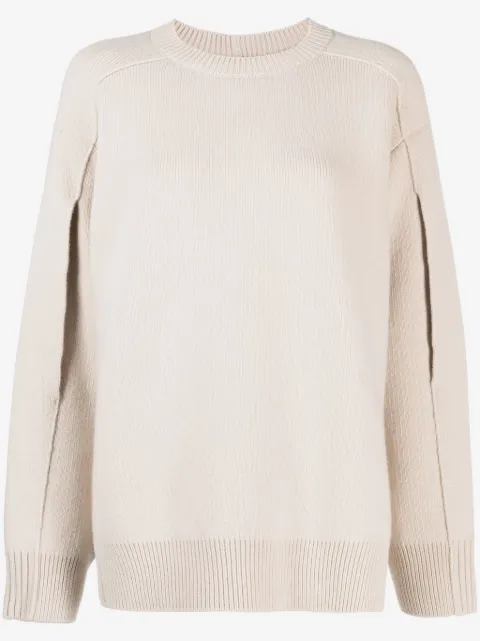 Lanvin cape-back v irgin-wool blend jumper