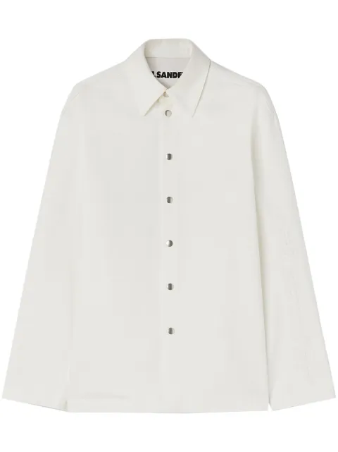 Jil Sander logo-embossed cotton shirt