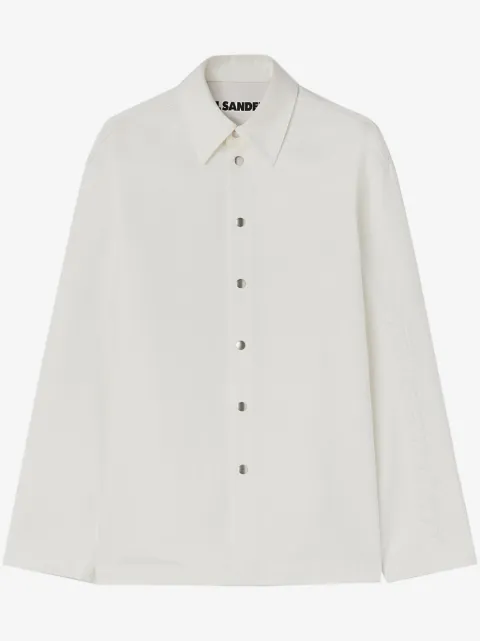 Jil Sander logo-embossed cotton shirt
