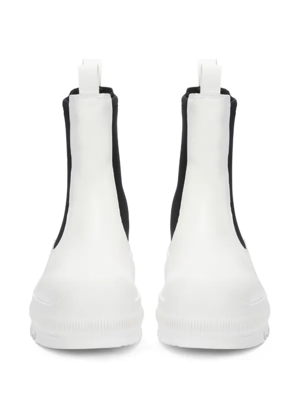 Jil Sander レザー アンクルブーツ | ホワイト | FARFETCH JP