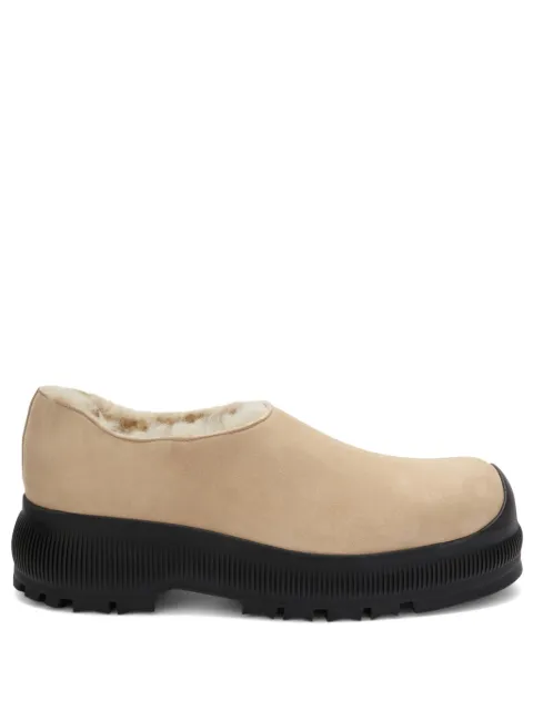 Jil Sander shearling-lined suede loafers