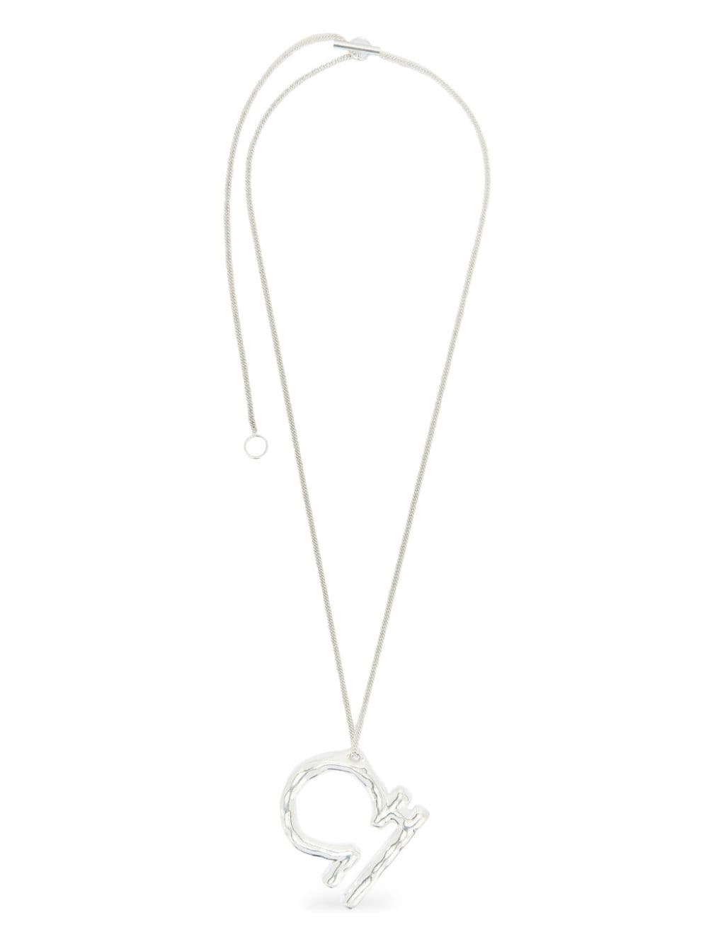 Jil Sander Zodiac-pendant Silver Necklace