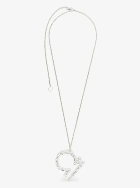 Jil Sander zodiac-pendant silver necklace