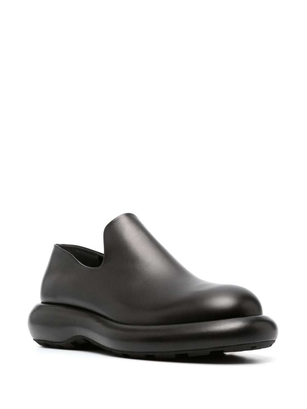 Jil Sander Leren loafers - Zwart