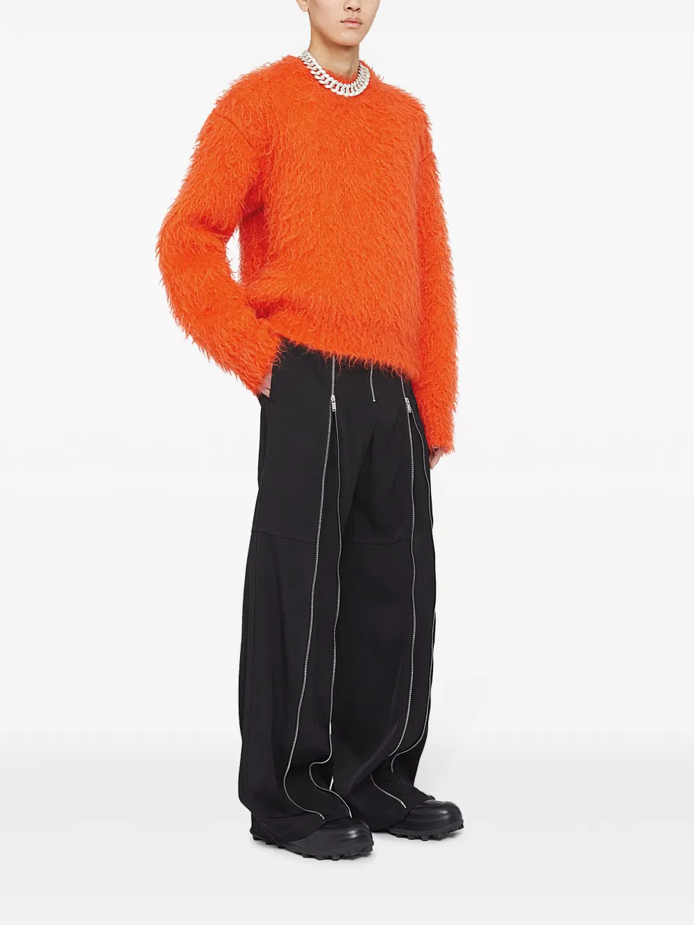 Jil Sander Sweater van mohairmix Oranje