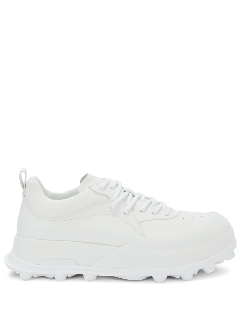 chunky panelled leather sneakers