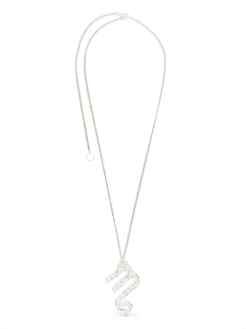 Jil Sander zodiac-pendant silver necklace