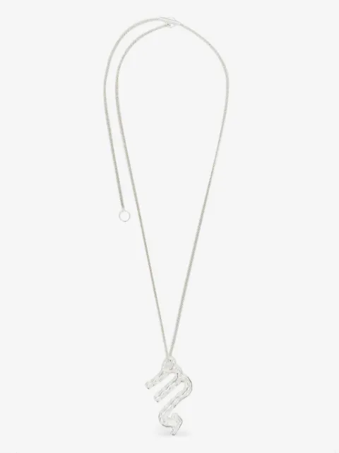 Jil Sander zodiac-pendant silver necklace