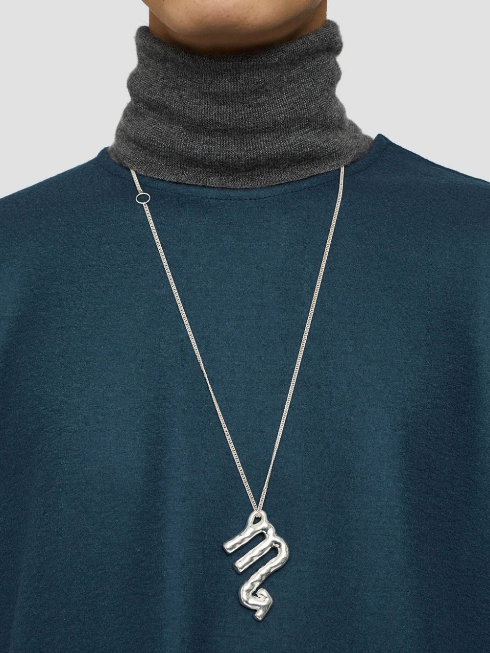 Shop Jil Sander Zodiac-pendant Silver Necklace