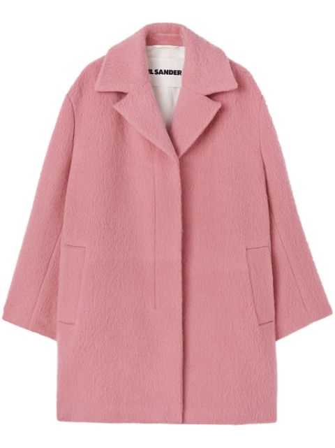 Jil Sander brushed knee-length coat