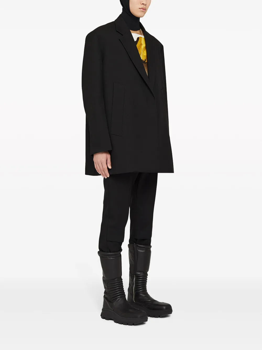 Jil Sander Blazer met open voorkant Zwart