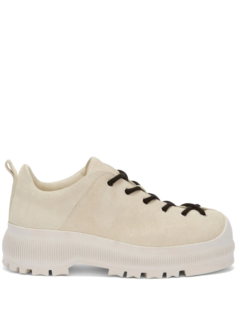 Jil Sander baskets en daim à semelle contrastante | tons neutres | Image 1