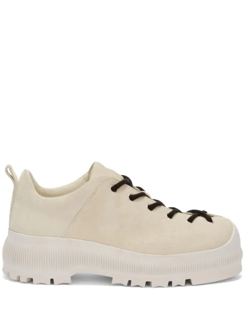 Jil Sander lug-sole suede sneakers