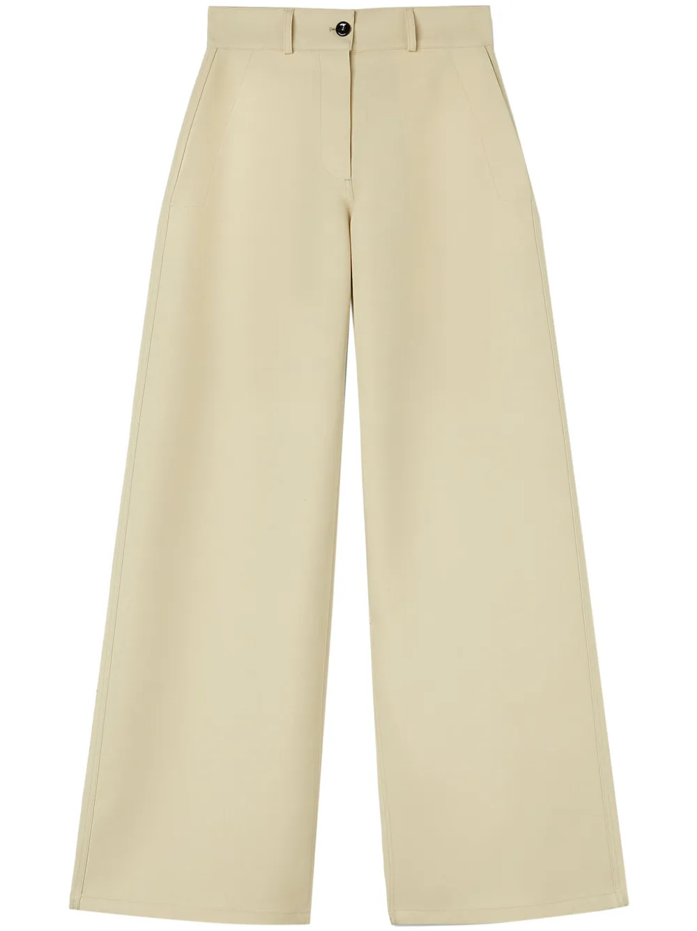 Jil Sander Broek met wijde pijpen Beige