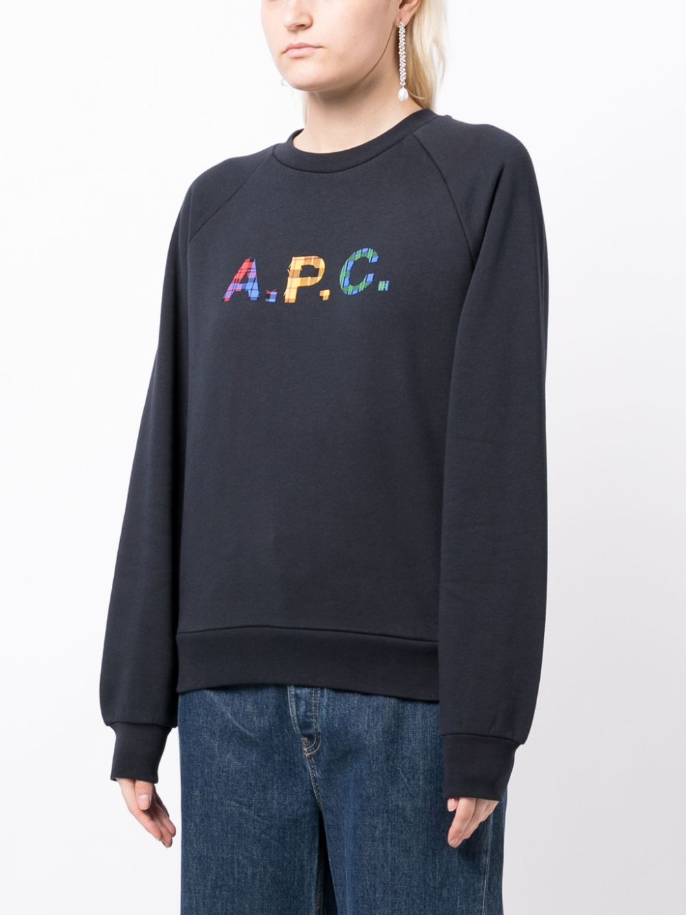 A.P.C. logo-patch cotton sweatshirt Women