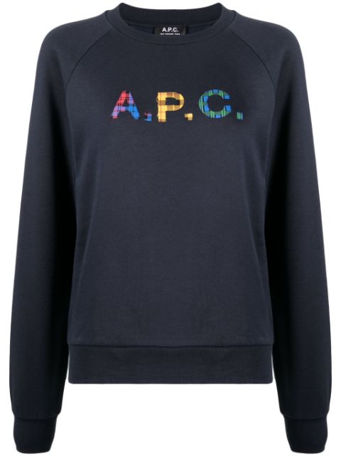 A.P.C. logo-patch cotton sweatshirt Women