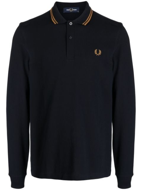 logo-embroidered cotton polo shirt