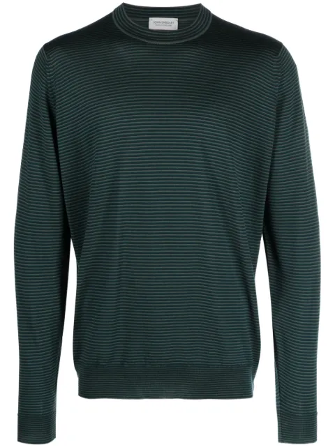 John Smedley Gare striped merino jumper