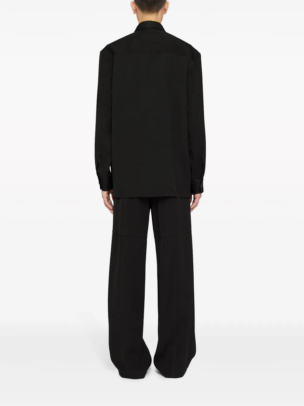 Jil Sander Broek met wijde pijpen Zwart