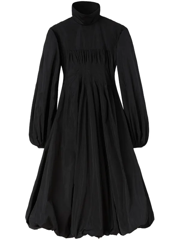 格安JIL SANDER ブラックロングドレス Jil Sander ロングスリーブ ドレス | ブラック | FARFETCH JP