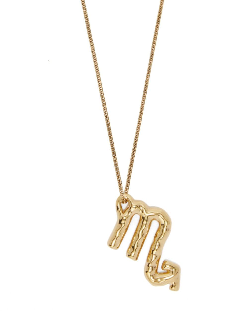 Shop Jil Sander Zodiac-sign Pendant Necklace In Gold